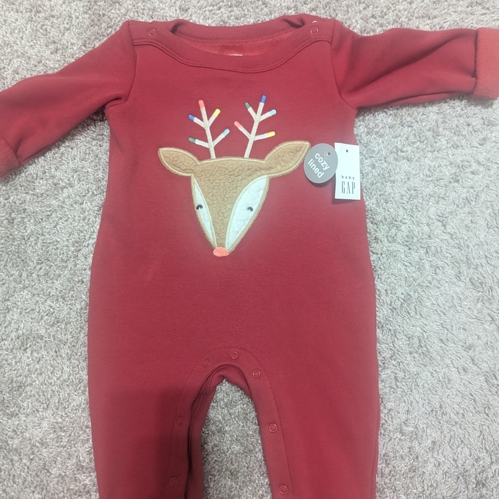 GAP Cozy Lined Reindeer Onesie
